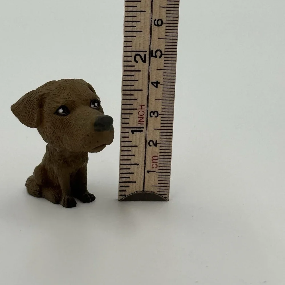 Chocolate‎ Lab Big Head Dog Toy Figure Collectable  Trinket